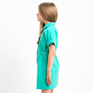 Платье детское с карманами KAFTAN 32 (110-116 см), зелёное