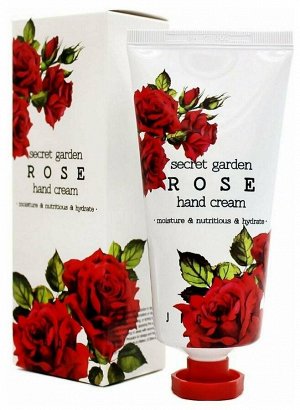 Jigott Крем для рук SECRET GARDEN ROSE HAND CREAM Садовая роза 100мл  1/100