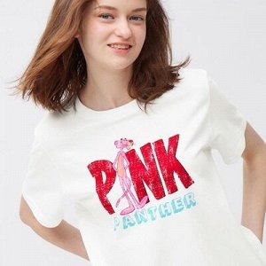 GU - хлопковая футболка с Розовой Пантерой