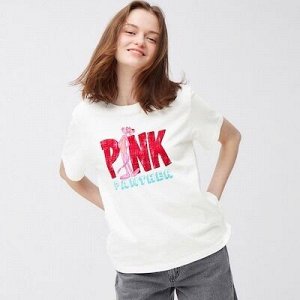 GU - хлопковая футболка с Розовой Пантерой