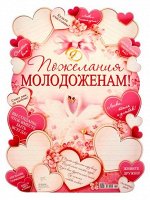 Плакат Пожелания молодоженам! 490*690 Арт-28