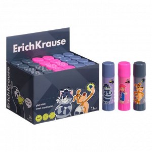 Клей-карандаш 13 г ErichKrause EasyStick «Простоквашино» PVP, экономичный расход, микс