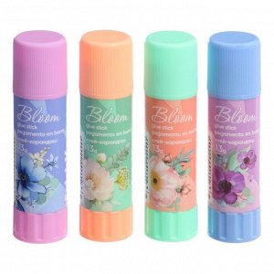 Клей-карандаш 13 г ErichKrause EasyStick Pastel Bloom PVP, экономичный расход, микс