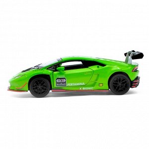 Машина металлическая Lamborghini Hurac?n LP620-2 Super Trofeo, масштаб 1:36, открываются двери, инерция, МИКС