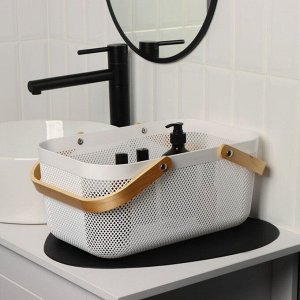 Корзина для хранения LaDо*m «Скандинавия», прямоугольная, 39*24,5*18 см, белая