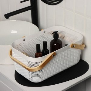 Корзина для хранения LaDо*m «Скандинавия», прямоугольная, 39*24,5*18 см, белая