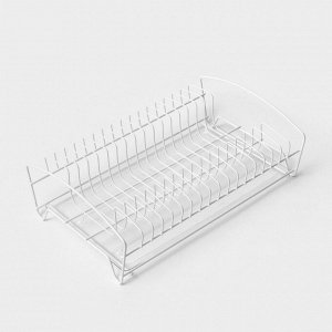 Сушилка для посуды с поддоном, 39x25x12 см, белый