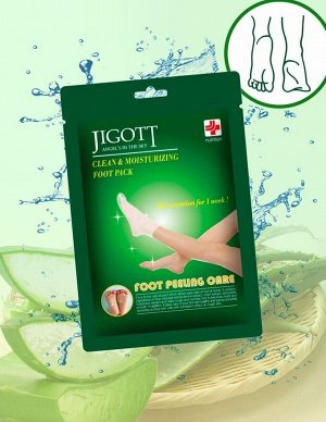 JIGOTT FOOT PACK отшелушивающие носочки 1 пара