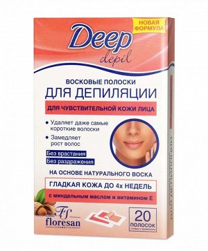 ФЛОРЕСАН Ф-432 Восковые полоски для депиляции чувствительной кожи лица (20 полосок)