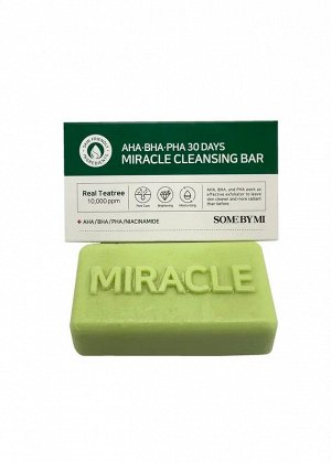 Some By Mi AHA-BHA-PHA 30 Days Miracle Cleansing Bar Очищающее мыло для проблемной кожи с кислотами