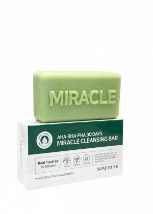 Some By Mi AHA-BHA-PHA 30 Days Miracle Cleansing Bar Очищающее мыло для проблемной кожи с кислотами 106гр