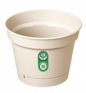 Горшок для цветов, 2,3 л, d 185 мм, с поддоном, светло - бежевый, MINT, 1/21