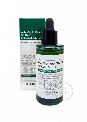 Some by mi AHA/BHA/PHA 30 Days Miracle Serum. Кислотная сыворотка для проблемной кожи 50 мл