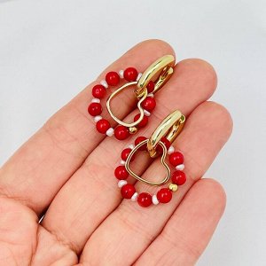 Серьги из Коралла и Жемчуга