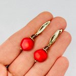 Серьги из Коралла и Раухтопаза
