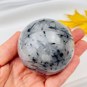 Шар из Кварца с включением Турмалина