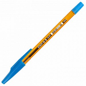 Ручка шариковая STAFF AA-927 ORANGE, СИНЯЯ, корпус оранжевый, узел 0,7мм, 144075