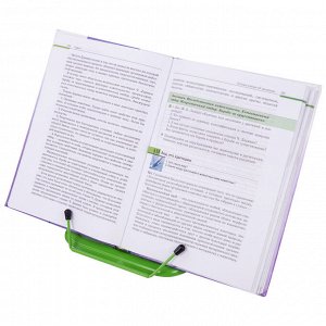Подставка для книг и учебников BRAUBERG LINE, металлическая, зеленая, европодвес, 237967