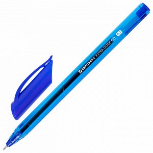 Ручка гелевая BRAUBERG "Extra Glide Gel", СИНЯЯ, трехгранная, узел 0,7 мм, линия 0,5 мм, 144076