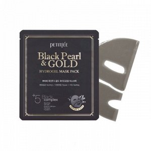 PETITFEE Маска для лица гидрогелевая c черным жемчугом и золотом Black Pearl&Gold Hydrogel Mask