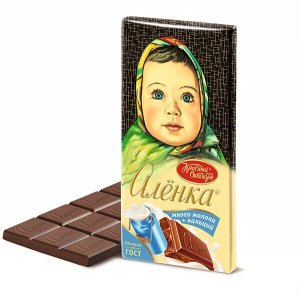 Шоколад "Аленка" клубника со сливками Красный Октябрь 87 г