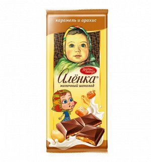 Шоколад "Аленка" соленая карамель и арахис Красный Октябрь 87 г