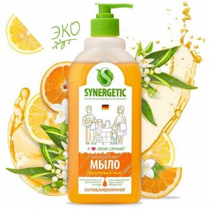 Жидкое мыло SYNERGETIC Фруктовый микс, дозатор, 500 мл