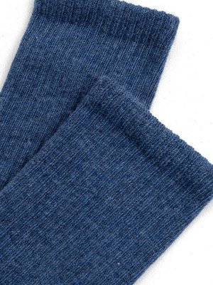 Детские высокие носки в оттенке светло-джинсовый меланж (1 упаковка по 5 пар)