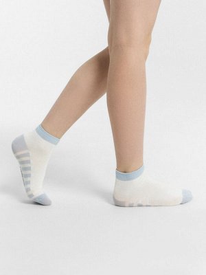 Носки детские белые с полосками по следу (1 упаковка по 5 пар)