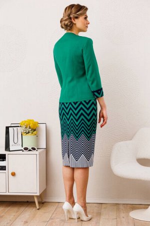 Джемпер, юбка  Мода Юрс 2851-0 зеленый