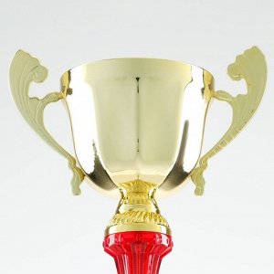Кубок 153 А, наградная фигура, золото, подставка камень, 27.5 см