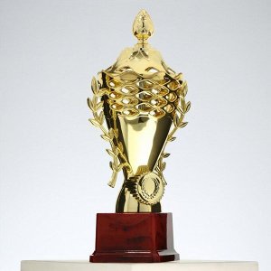 Кубок 184B, наградная фигура, золото, подставка пластик, 24.5 см