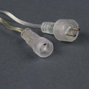 Гирлянда «Сосульки» 2.4 x 0.2 м, IP44, прозрачная нить, 96 LED, свечение мульти с эффектом стекания, 12 В