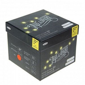 Гирлянда «Бахрома» 4 x 0.6 м, IP44, прозрачная нить, 180 LED, свечение красное, 8 режимов, 220 В