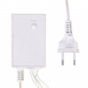 Гирлянда «Бахрома» 4x0.6 м, IP44, прозрачная нить, 180 LED, свечение жёлтое, 8 режимов, 220 В
