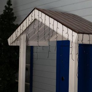 Гирлянда «Бахрома» 3 ? 0.6 м, IP44, УМС, тёмная нить, 160 LED, свечение мульти, 220 В