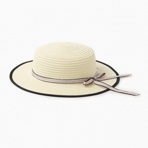 Шляпа для девочки MINAKU "Леди", размер 52-54, цвет экрю