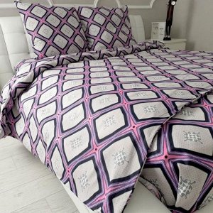 Комплект постельного белья 1,5-спальный, бязь "Комфорт" (Панно, розовый)