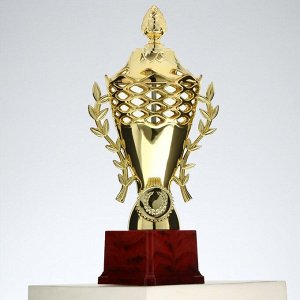 Кубок 184B, наградная фигура, золото, подставка пластик, 24.5 см