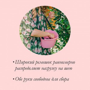 Ёмкость для сбора ягод, 3 л, «Вишня», белая