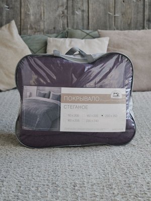 Покрывало на кровать из Канваса 235*250 см Цвет V111 - Фиолетовый