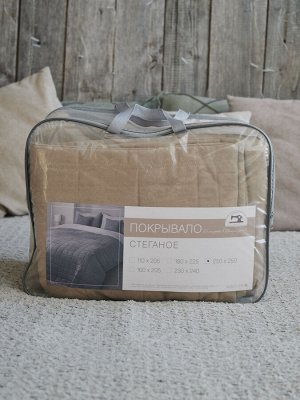 Покрывало на кровать из Канваса 235*250 см Цвет V07 - Капучино