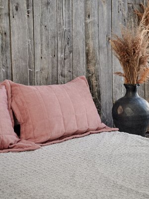 Декоративная наволочка из Канваса размер 50*70 Цвет V213 - Розовый