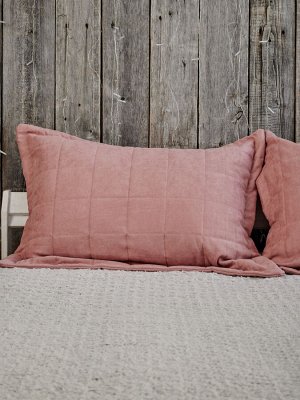 Декоративная наволочка из Канваса размер 50*70 Цвет V213 - Розовый