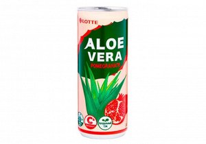 Напиток Негазированный Lotte Aloe Vera Pomegranate 240 мл ж/б Ю.Корея