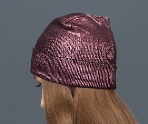Вязаная шапка, фиолетовый