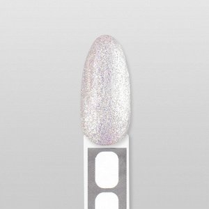 Полигель для наращивания, с мелкими блёстками, 3-х фазный, 30 мл, LED/UV, серебристый