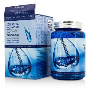 Сыворотка для лица FARMSTAY Collagen & Hyaluronic Acid All-In-One Ampoule, 250ml