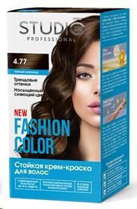 Studio Prof Fashion Color краска д/волос кремов. 4.77 тем.шоколад до 8 нед. 115мл карт/уп / 6шт / 95