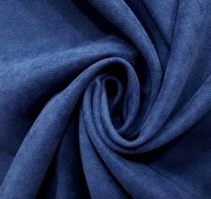 Комплект штор  КАНВАС (эффект замши) цвет синий: 2 шторы по 150 см